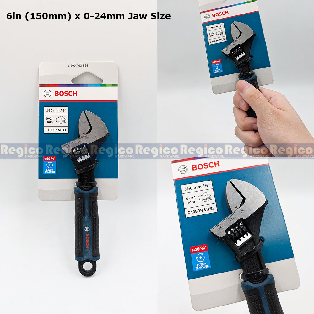 Bosch Adjustable Wrench High Carbon Steel Quick Adjustment Anti Slip Handle 6 8 10 12 inches Bosch Hand Tools
