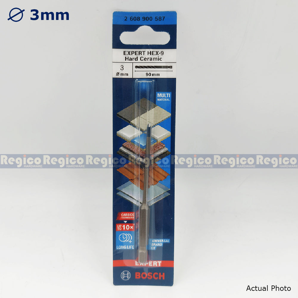 Bosch Expert Hex-9 Hard Ceramic Multimaterial Drill Bit for Impact Drill Driver  3mm 4mm 5mm 6mm 8mm 10mm 12mm Bosch Accessories