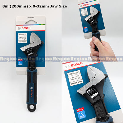Bosch Adjustable Wrench High Carbon Steel Quick Adjustment Anti Slip Handle 6 8 10 12 inches Bosch Hand Tools