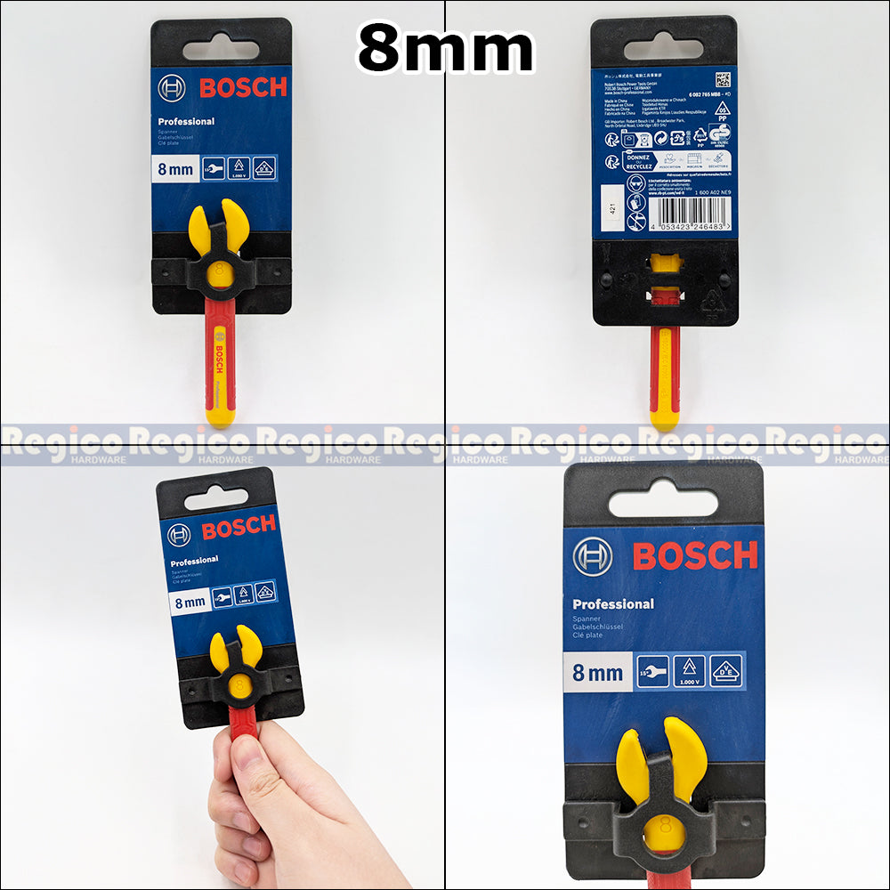 BOSCH VDE Open End Wrench 13mm | Insulated Spanner 1000V | Electrical Electrician Bosch Hand Tools