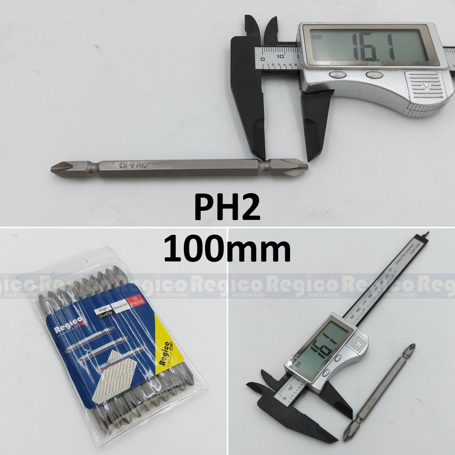 Regicocraft PH2 65mm 100mm 150mm 200mm 10pcs Philips Plus Screw Screwdriver Bit #SB265 #SB2100 #SB2150 #SB2200