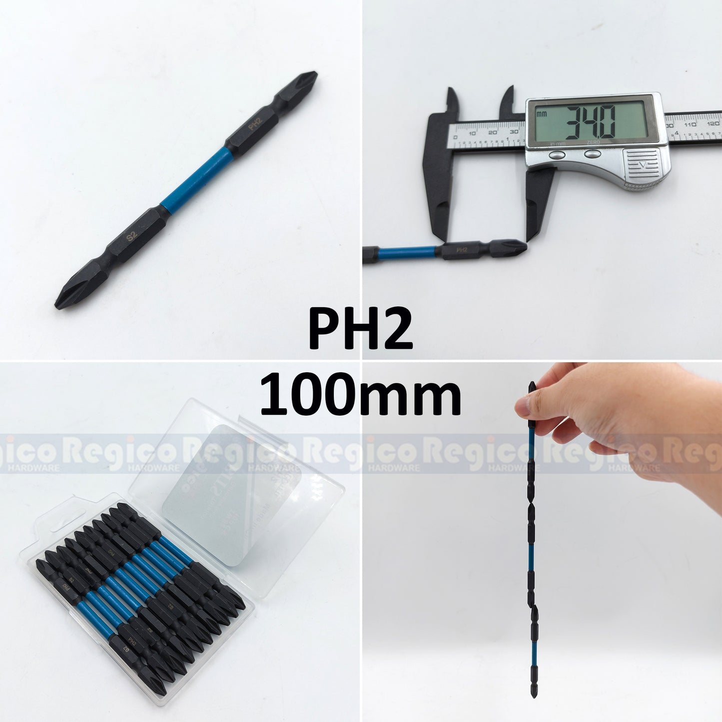 Regicocraft PH2 65mm 100mm 10pcs Impact Screw Bit #ISB2100 #ISB265