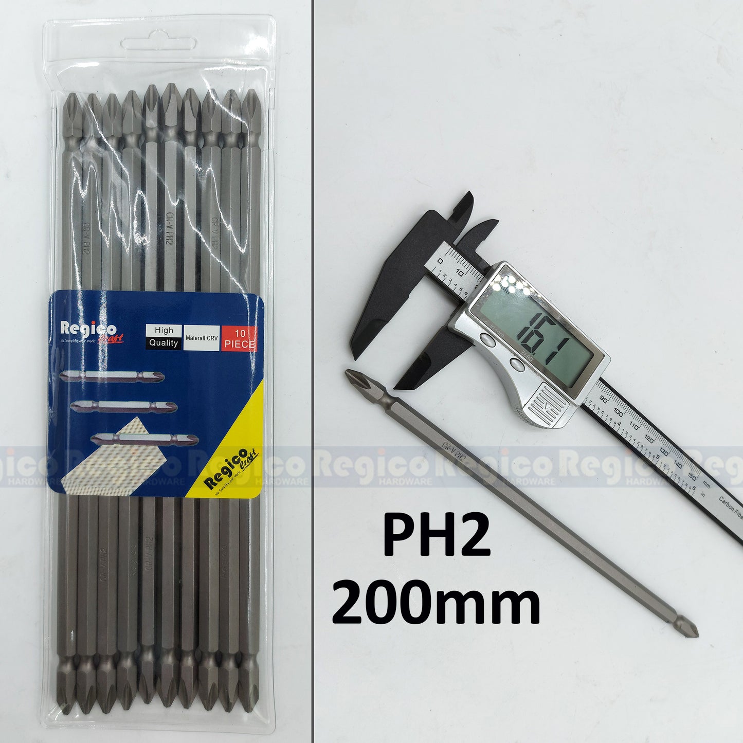 Regicocraft PH2 65mm 100mm 150mm 200mm 10pcs Philips Plus Screw Screwdriver Bit #SB265 #SB2100 #SB2150 #SB2200