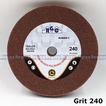 RGC  5" 150mm Polishing Wheel Non Woven Grit 80 120 240 G80 G120 G240