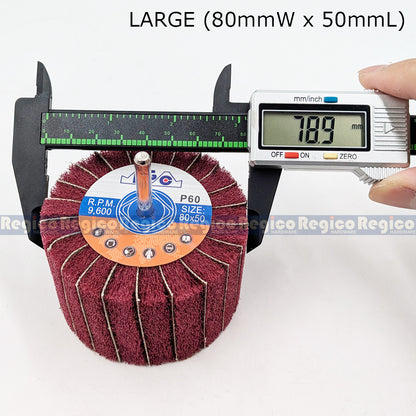 RGC Grit 60 Non-Woven Flap Wheel with Shank for Electric Cordless Hand Drill