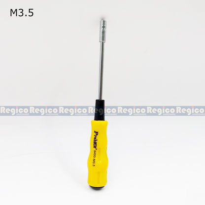 Proskit Hex Nut Drivers M3.5 M4 M4.5 M5 M5.5 M6 Electronic 3.0-6.0 Size Precision Hex Screwdriver Hand Tools