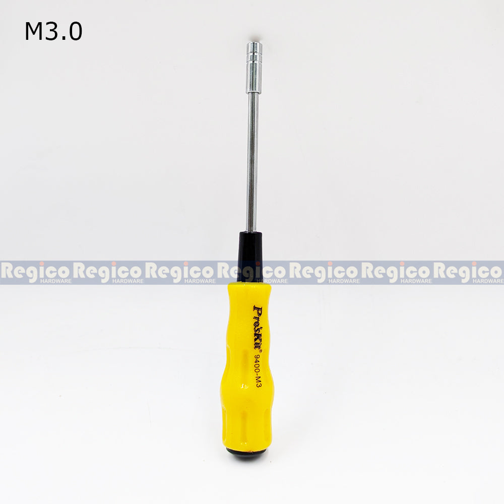 Proskit Hex Nut Drivers M3.5 M4 M4.5 M5 M5.5 M6 Electronic 3.0-6.0 Size Precision Hex Screwdriver Hand Tools