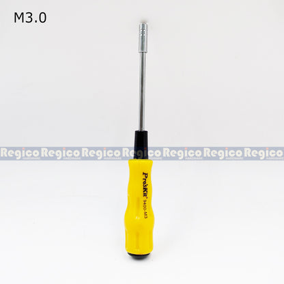 Proskit Hex Nut Drivers M3.5 M4 M4.5 M5 M5.5 M6 Electronic 3.0-6.0 Size Precision Hex Screwdriver Hand Tools