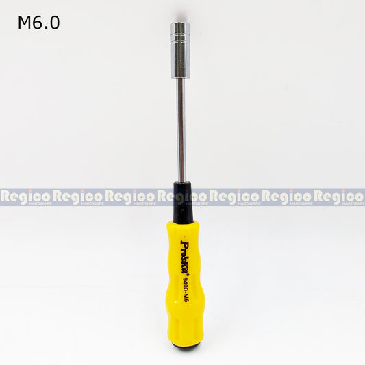 Proskit Hex Nut Drivers M3.5 M4 M4.5 M5 M5.5 M6 Electronic 3.0-6.0 Size Precision Hex Screwdriver Hand Tools
