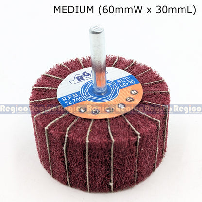 RGC Grit 60 Non-Woven Flap Wheel with Shank for Electric Cordless Hand Drill