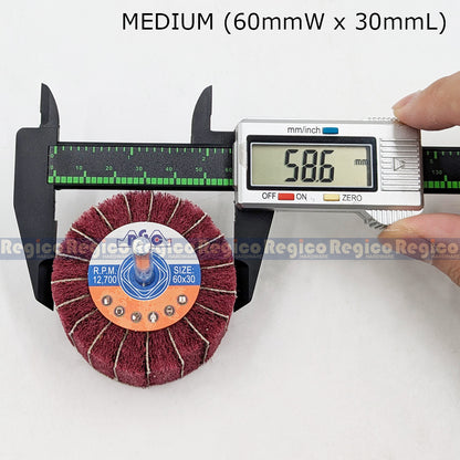 RGC Grit 60 Non-Woven Flap Wheel with Shank for Electric Cordless Hand Drill