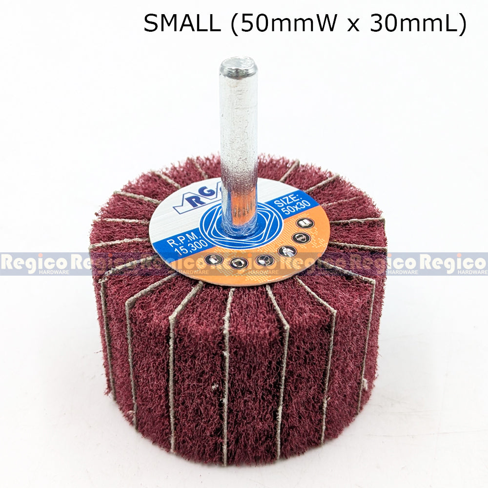 RGC Grit 60 Non-Woven Flap Wheel with Shank for Electric Cordless Hand Drill