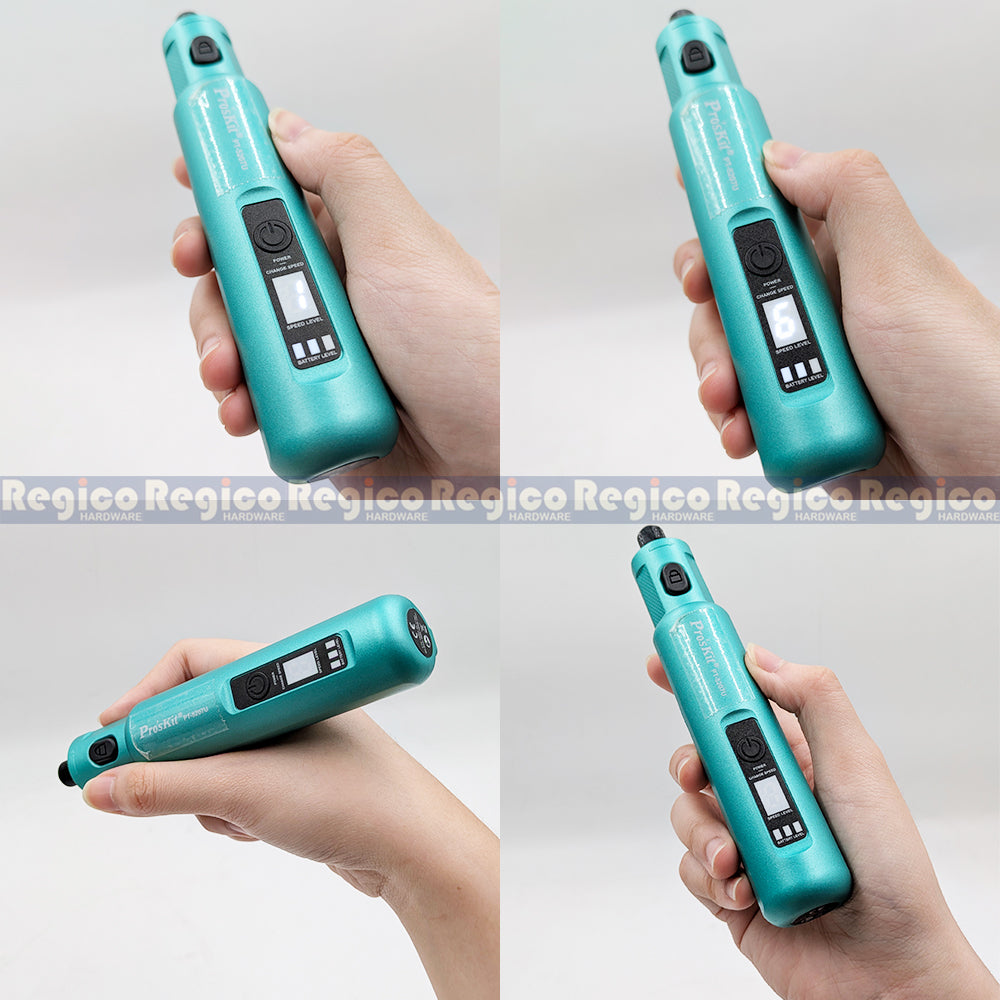 Pro'sKit PT-5207U USB-C Rotary Tool Set with 50pcs Accessories | 3.2mm Cordless Mini Grinder, Cutter, Sander & Engraver