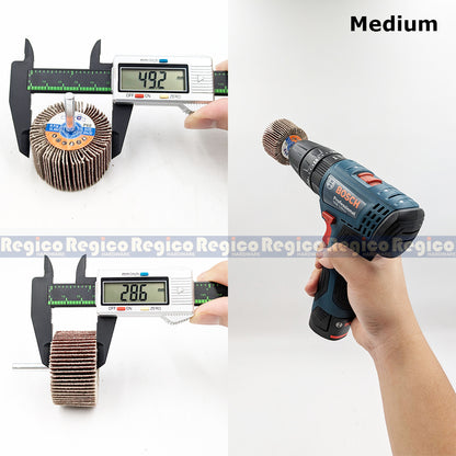 RGC Aluminum Oxide Flap Wheel with Shank for Electric Cordless Hand Drill  Grit 60 80 100