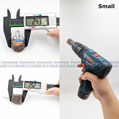 RGC Aluminum Oxide Flap Wheel with Shank for Electric Cordless Hand Drill  Grit 60 80 100