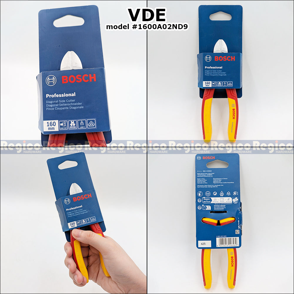 Bosch Standard & VDE Diagonal Side Cutter 160mm Electrical Pliers Bosch Hand Tools 1600A02ND9 | 1600A01TH9