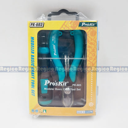 Proskit Modeler Side Cutter Precision Screwdriver Straight Tweezer Basic Modeler Tool Set PK-603