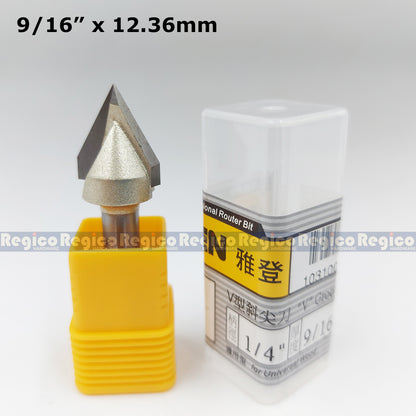 ARDEN 1/4" Shank Engraving V Groove Beveled Cutter Router Bit #0310