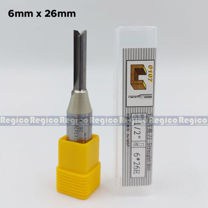 ARDEN 2 Flute 1/2 Shank Metric TCT Straight Router Bit #0107