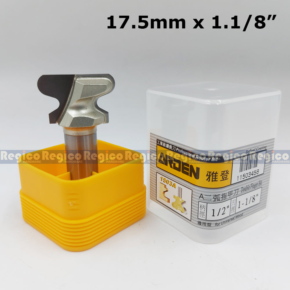 Arden #1503 1/2 Shank Arc Nail Drawer Pull Bit Slotting Milling Cutter Router Bit