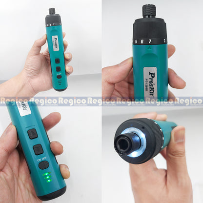 Proskit 3.6V Cordless Electric Rechargable USB Powered Screwdriver Set PT-1366U