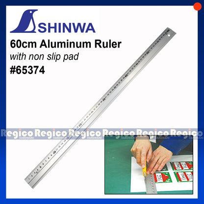 Shinwa Aluminum Straight Ruler Non-Slip Ruler