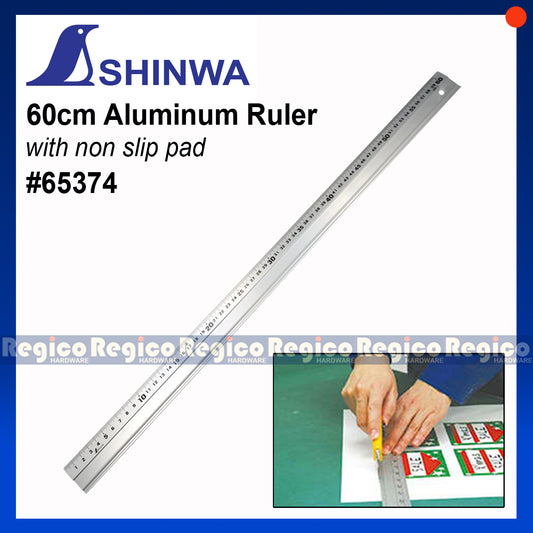 Shinwa Aluminum Straight Ruler Non-Slip Ruler