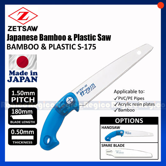 ZETSAW Japanese Hand Saw for Bamboo and Plastic S-175