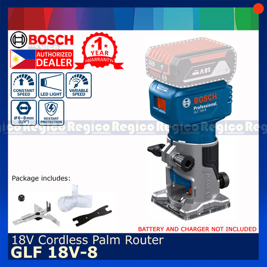 Bosch GLF 18v-8 Cordless Wood Palm Router Trimmer Power Tools Bosch Cordless