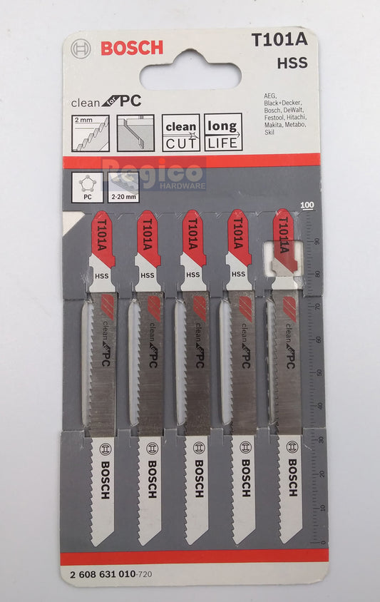 BOSCH T101A Jigsaw Blade Set Clean for PC 5pcs/set Bosch Accessories