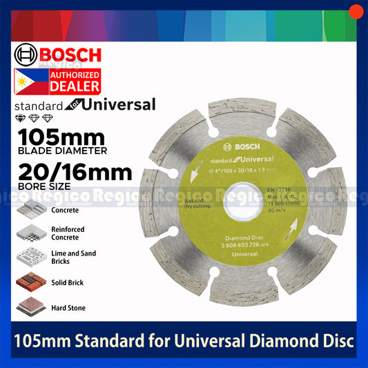 Bosch 105mm 4" Standard for Universal Diamond Segmented Cutting Wheel Bosch Accessories
