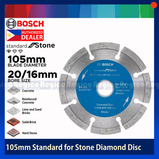Bosch 4" 105mm Standard for Stone Diamond Segmented Cutting Wheel Bosch Accessories