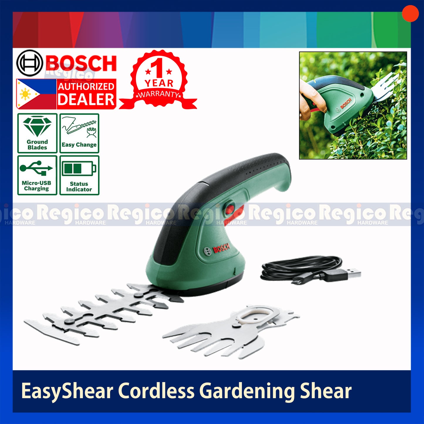 Bosch EasyShear Cordless Gardening Shear Bosch Lawn Garden