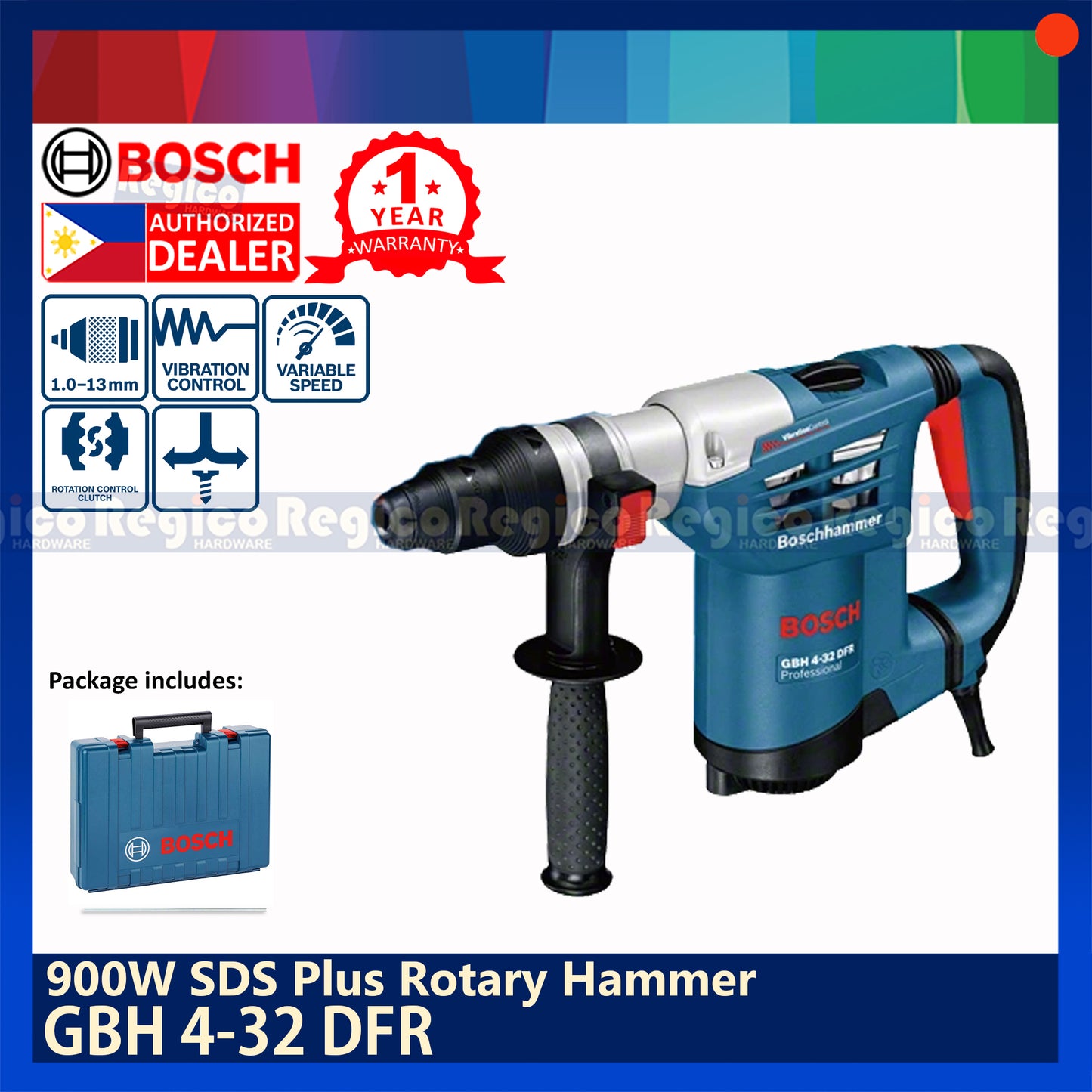 Bosch GBH 4-32 DFR 900W SDS Plus Rotary Demolition Hammer Bosch Blue Line