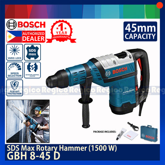 Bosch GBH 8-45 D SDS Max Rotary Demolition Hammer Drill 1500 W Bosch Blue Line