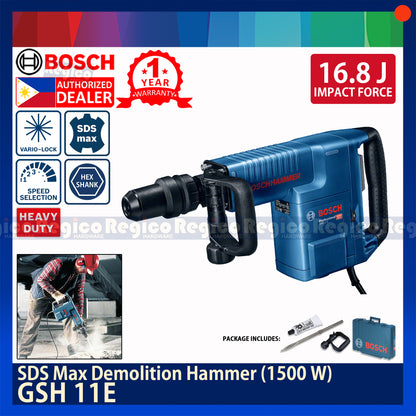 Bosch GSH 11 E SDS Max Demolition Hammer 1500 W Bosch Blue Line
