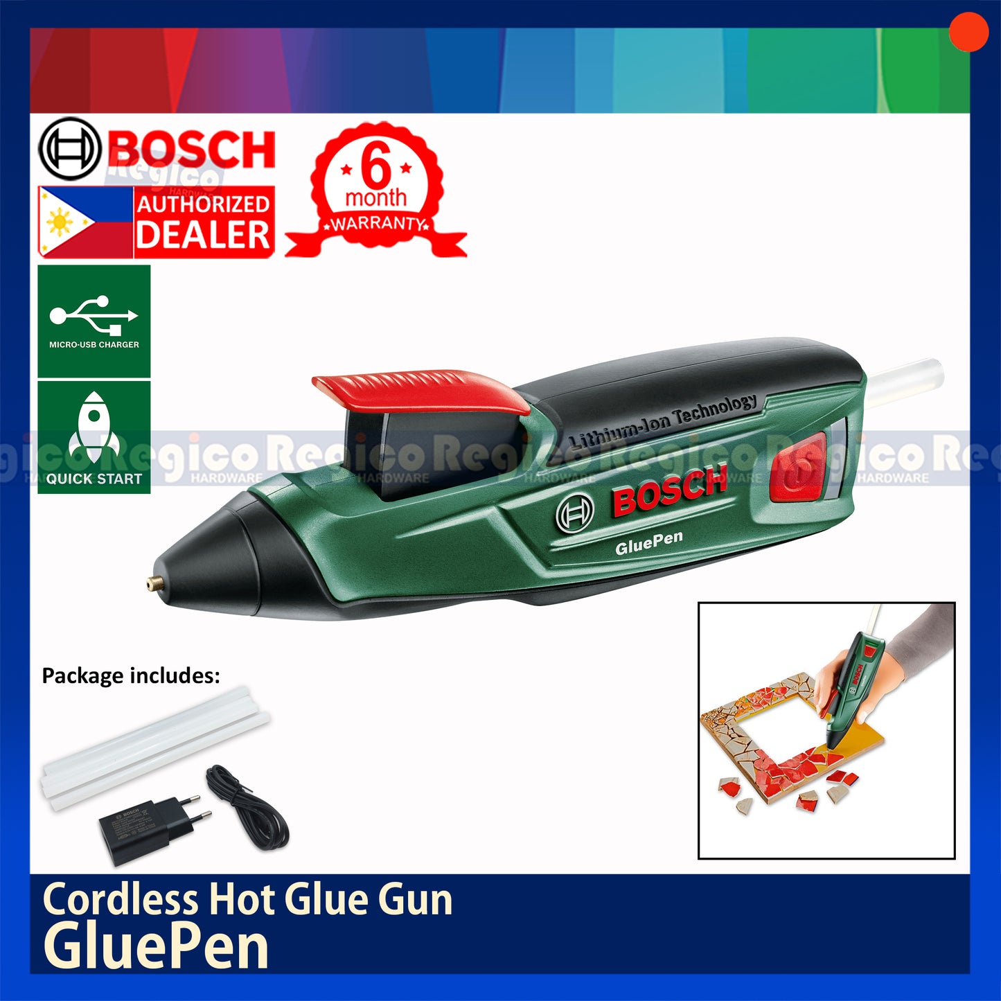 Bosch GluePen Cordless Hot Glue Gun Pen Bosch Lawn Garden