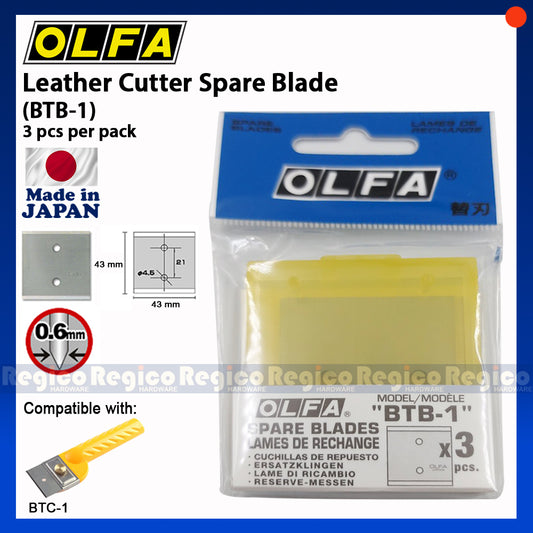 Olfa SPARE BLADE BTB-1 for Leather Knife Cutter BTC-1