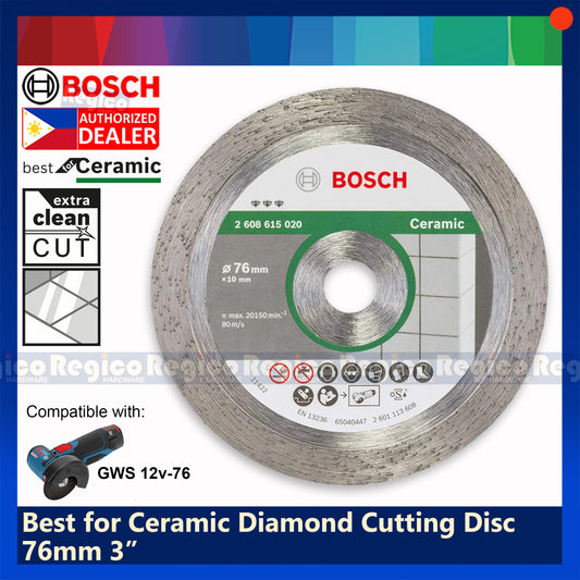 Bosch 3 inches 76mm Best for Ceramic Diamond Cutting Disc for GWs 12v-76 Bosch Accessories