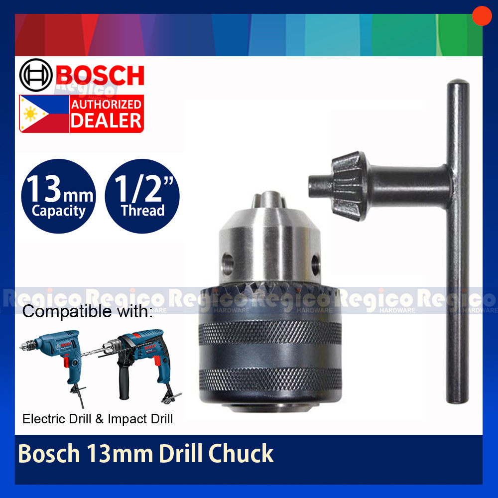 BOSCH Drill Chuck with Key 1/2  Thread Bosch Accessories #2253