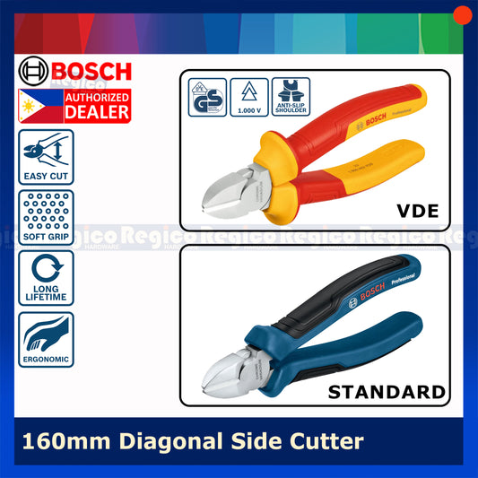Bosch Standard & VDE Diagonal Side Cutter 160mm Electrical Pliers Bosch Hand Tools 1600A02ND9 | 1600A01TH9