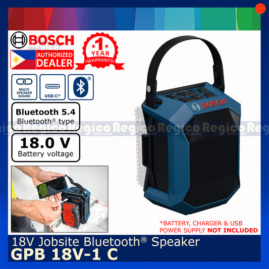 Bosch GPB 18V-1 C Jobsite Bluetooth 5.4 Speaker Sound Bosch Cordless 18v