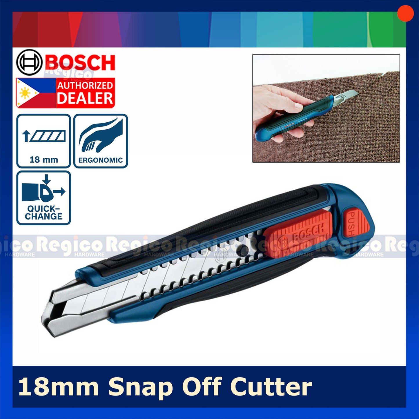 Bosch 18mm Snap Off Cutter Bosch Hand Tools