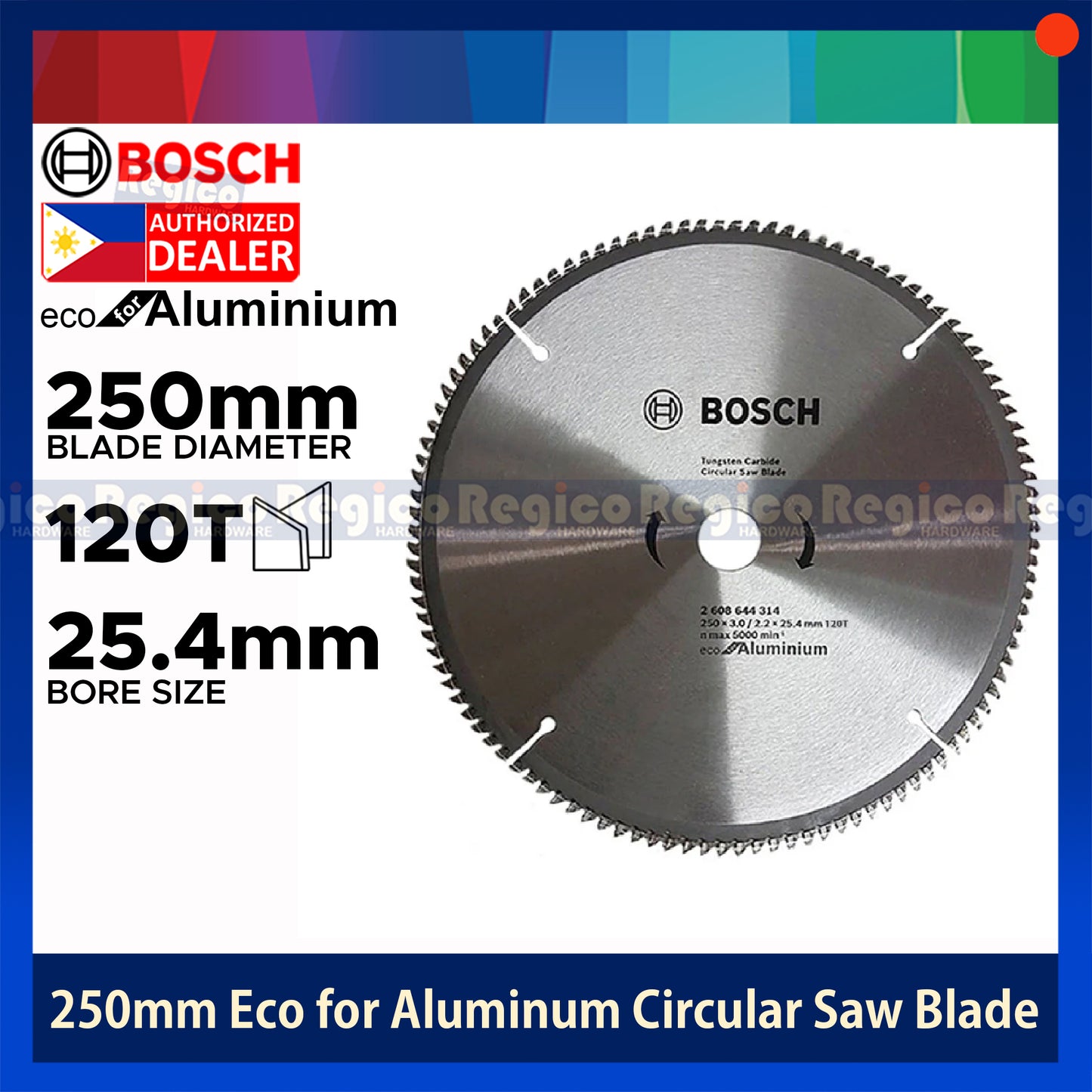 Bosch 250mm 120T Eco for Aluminum Tungsten Carbide Circular Saw Blade Bosch Accessories