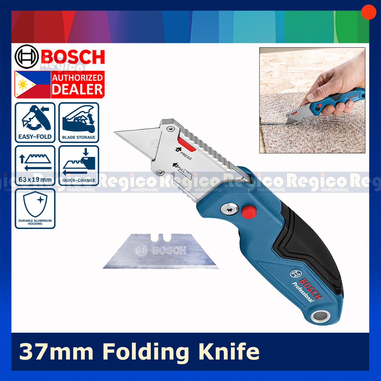 Bosch 37mm Folding Blade Cutter Bosch Hand Tools