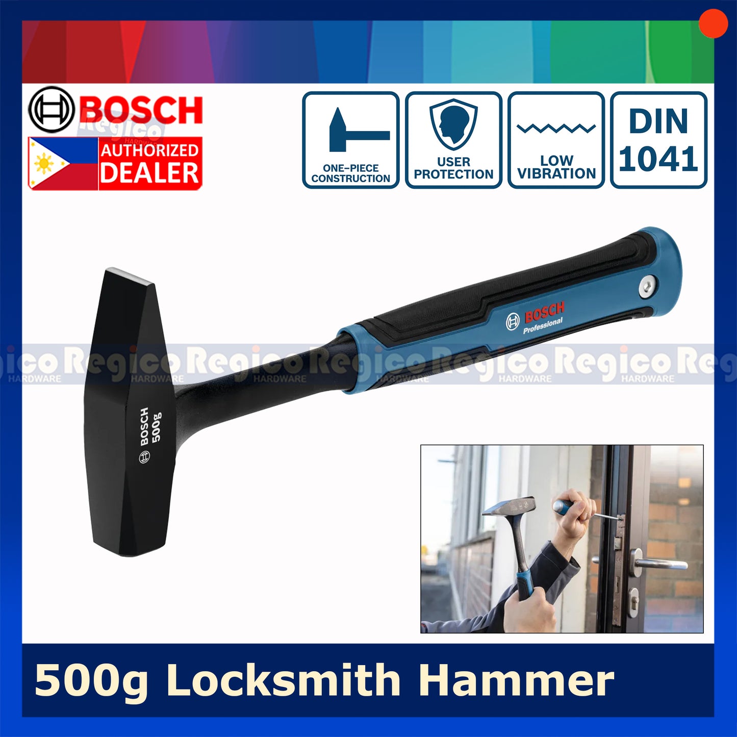 Bosch 500g Locksmith Hammer Bosch Hand Tools
