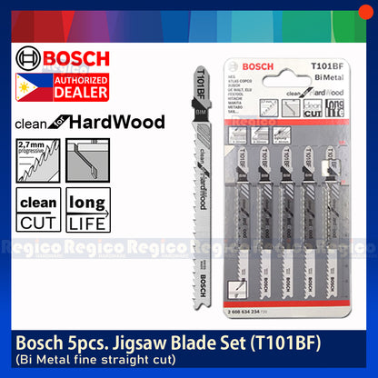 BOSCH T101BF Jigsaw Blade Set Clean for Hardwood 5pcs/set Bosch Accessories