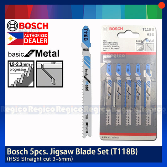 BOSCH T118B Jigsaw Blade Set HSS Basic for Metal 5pcs/set Bosch Accessories