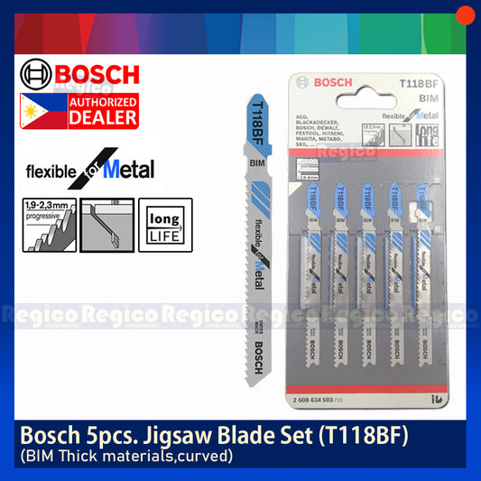 BOSCH T118BF Jigsaw Blade Set Flexible for Metal 5pcs/set Bosch Accessories
