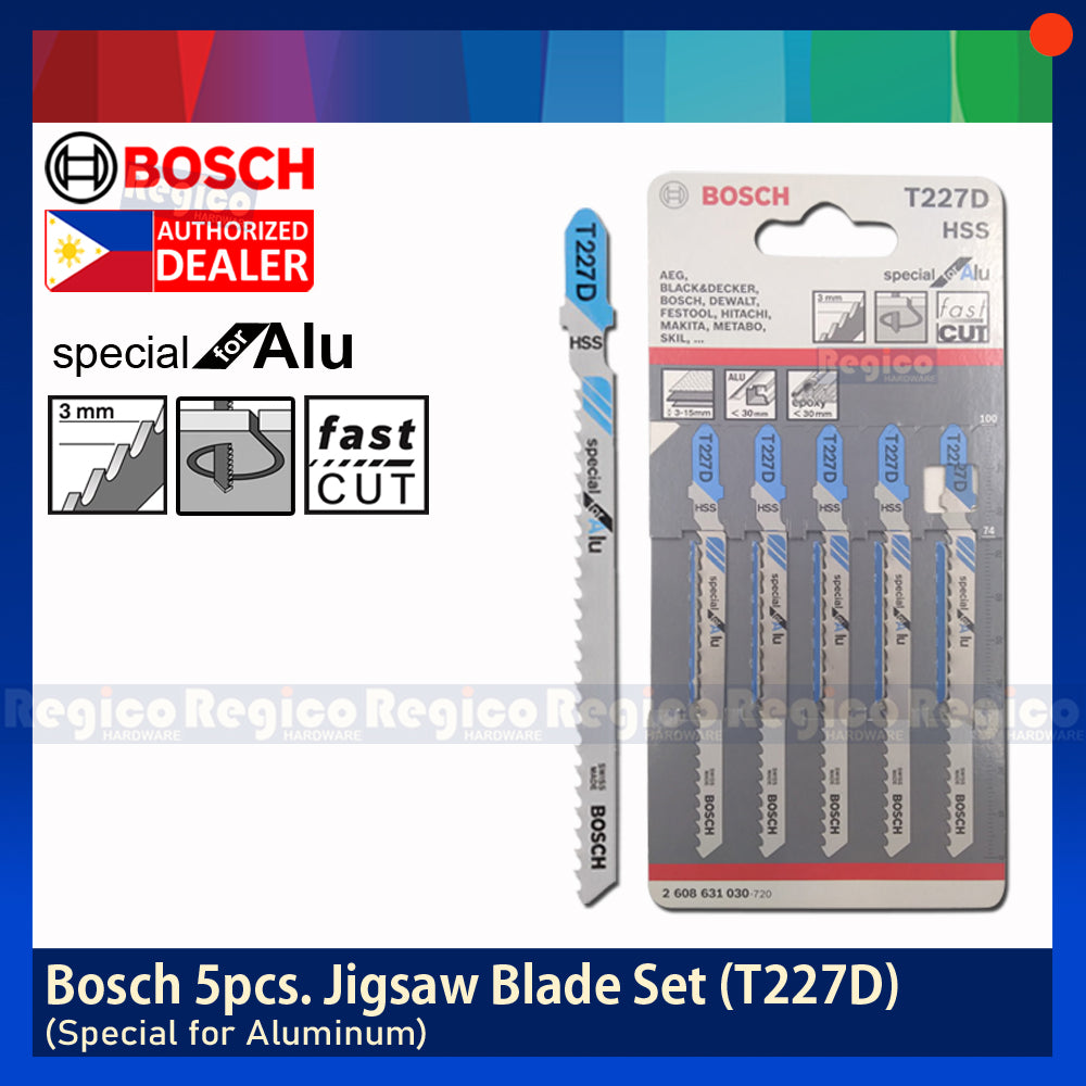 BOSCH T227D Jigsaw Blade Set Special for Aluminum 5pcs/set Bosch Accessories